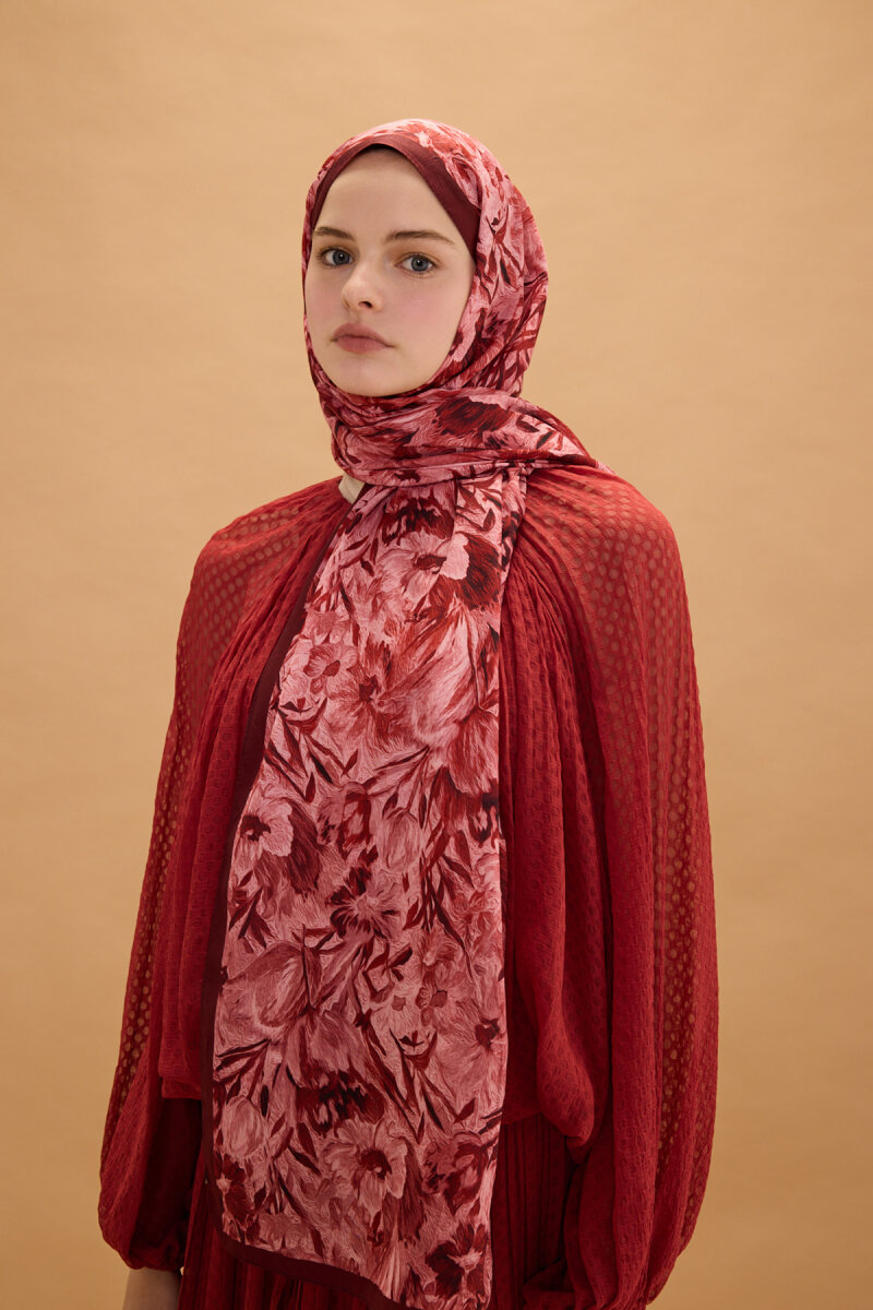Paradise Kraş Şal - Cherry