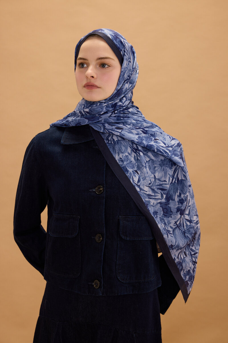 Paradise Kraş Şal - Lacivert