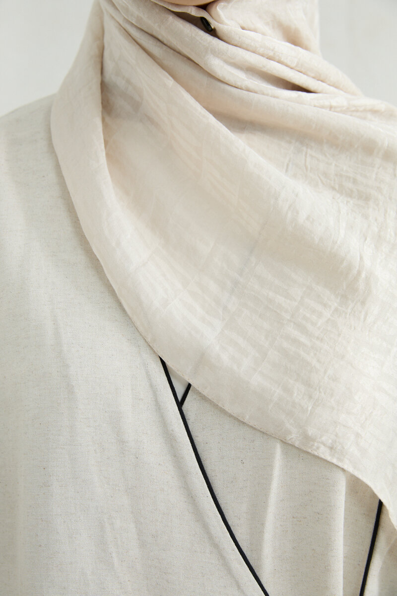 İtalyan Jakar Şal Kibrit Desen - Taş