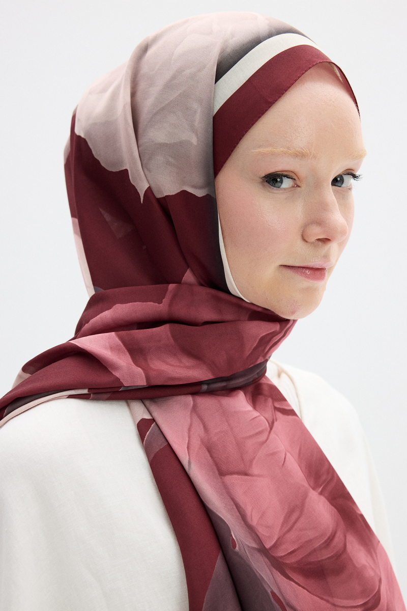 Lotus Soft Şal - Bordo