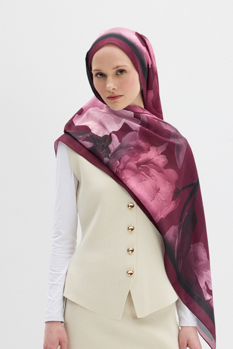 Lotus Soft Şal - Açık Mürdüm