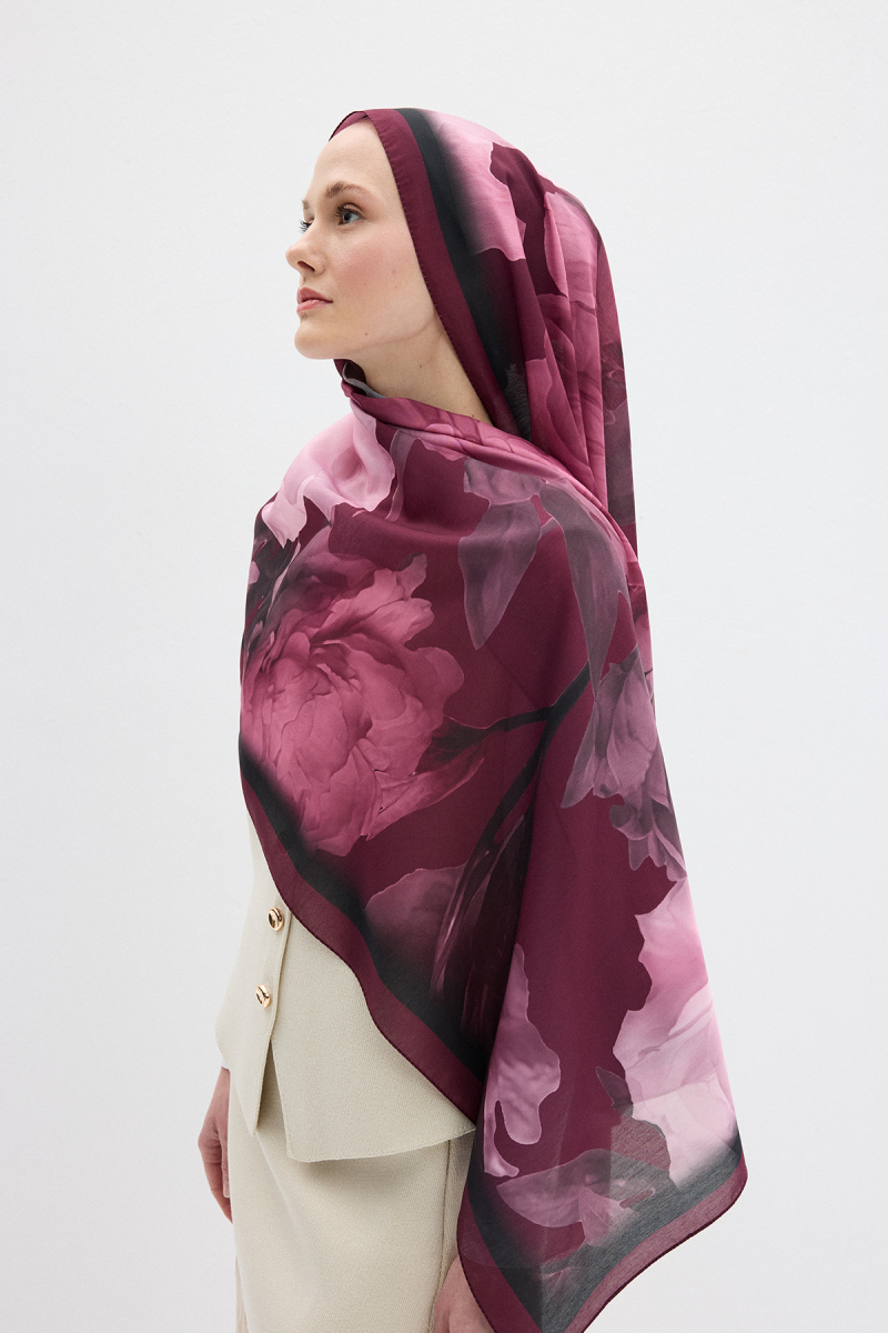 Lotus Soft Şal - Açık Mürdüm