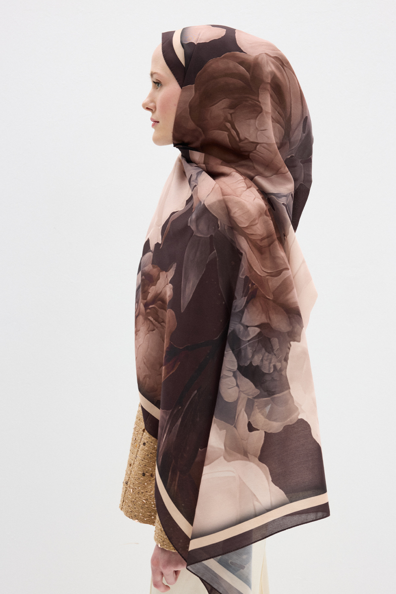 Lotus Soft Şal - Koyu Kahve