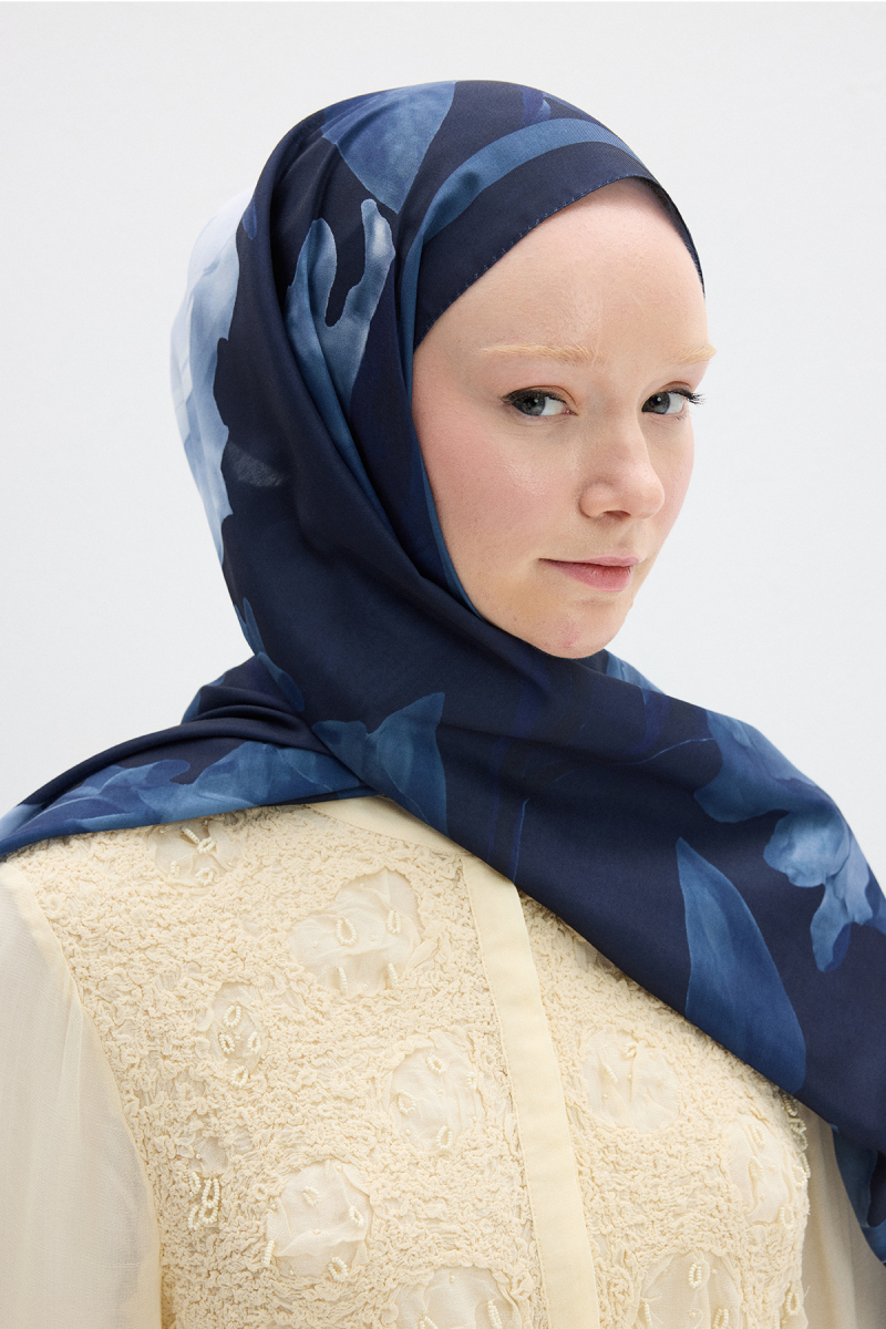 Lotus Soft Şal - Lacivert