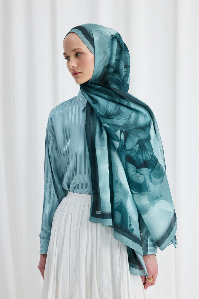 Lotus Soft Şal - Turkuaz