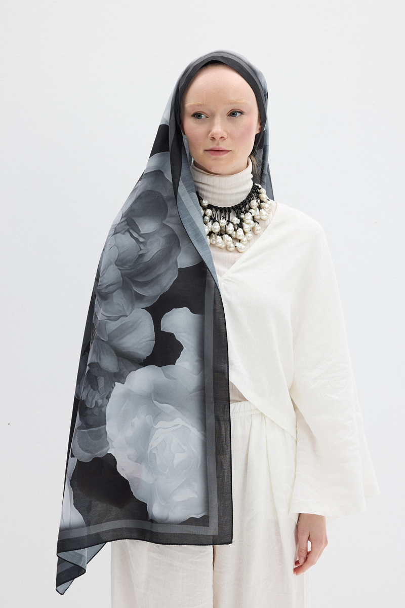 Lotus Soft Şal - Siyah