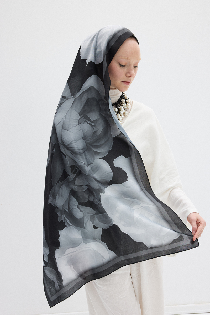 Lotus Soft Şal - Siyah