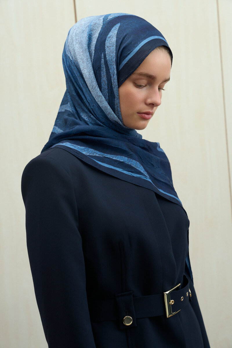 Meyus Kraş Şal - Lacivert