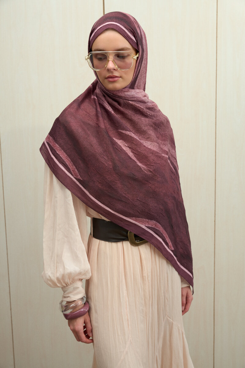 Meyus Kraş Şal - Mürdüm