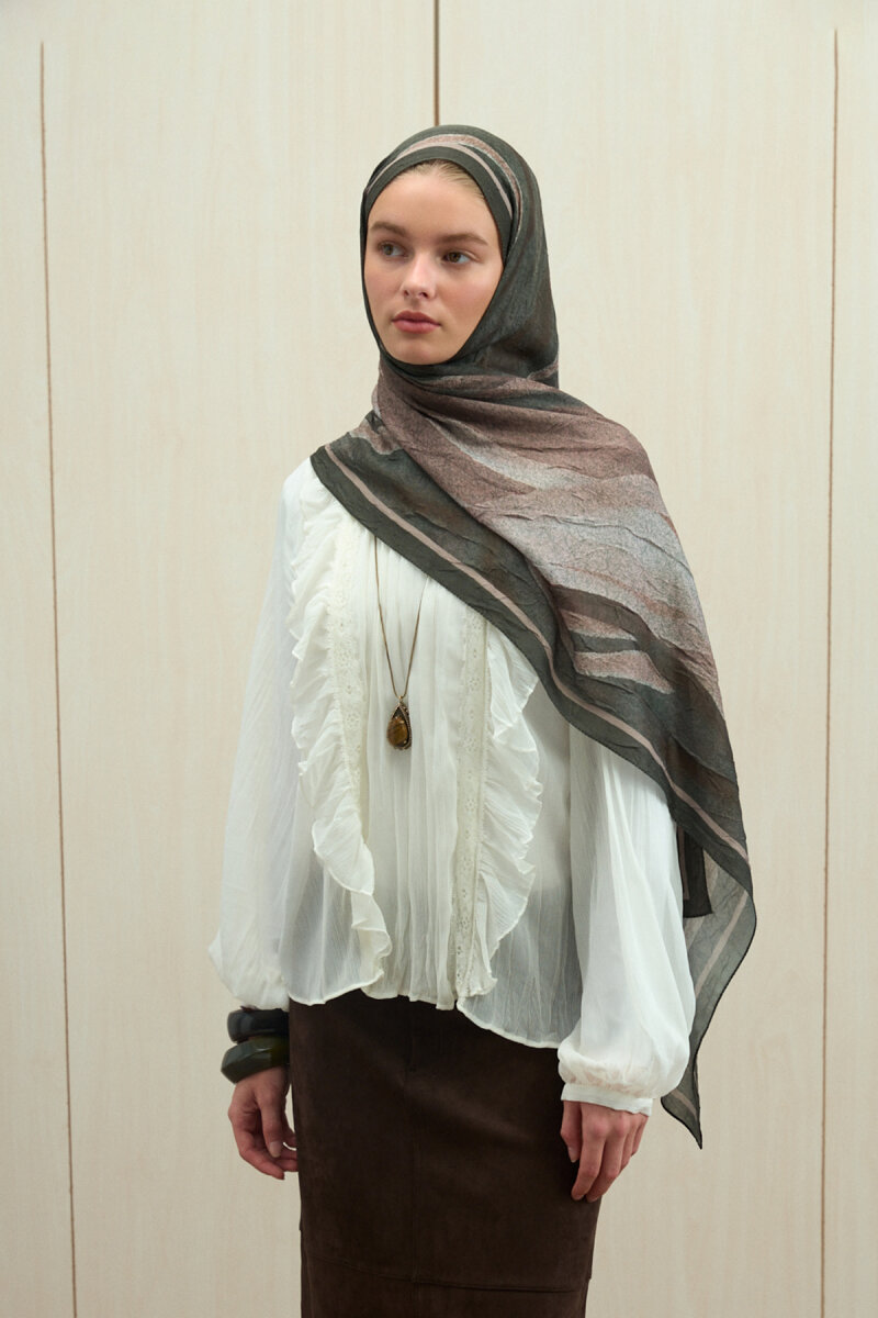 Meyus Kraş Şal - Yeşil