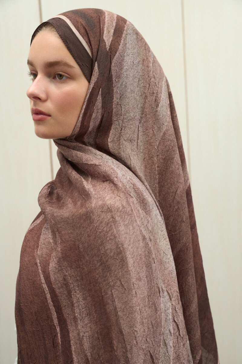 Meyus Kraş Şal - Kahve