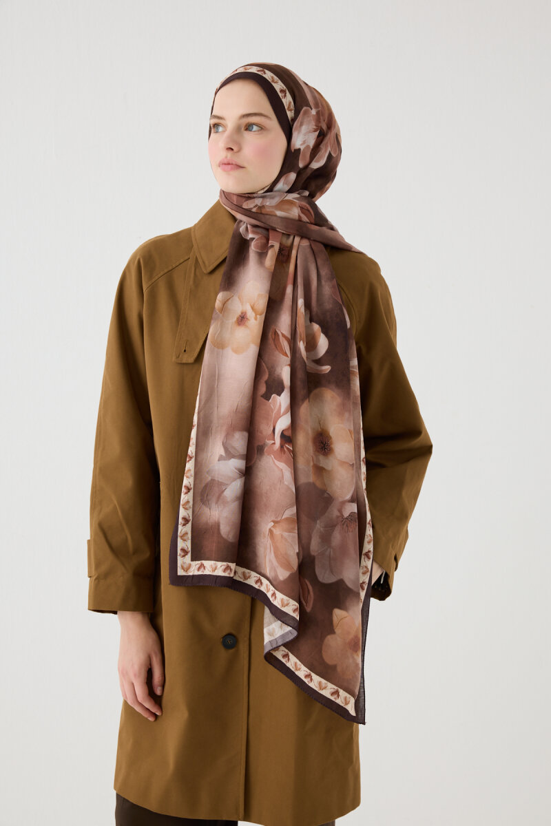 Opera Kraş Şal - Acı Kahve