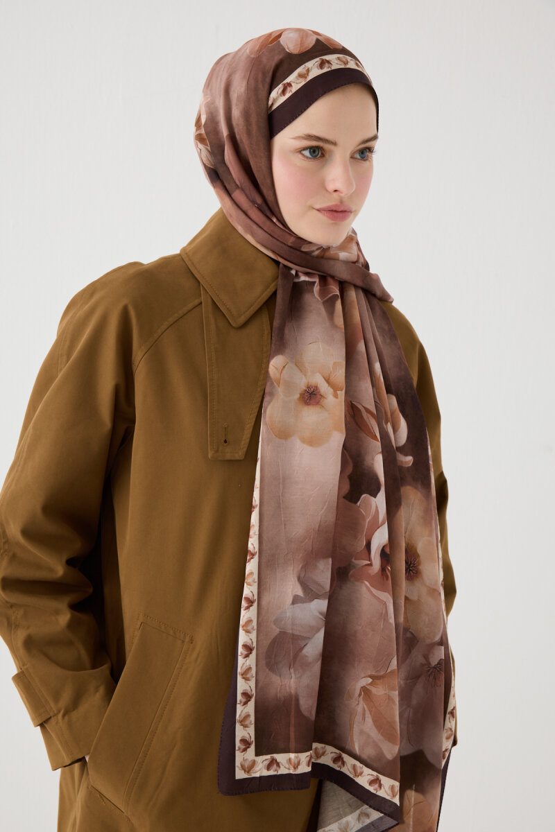 Opera Kraş Şal - Acı Kahve