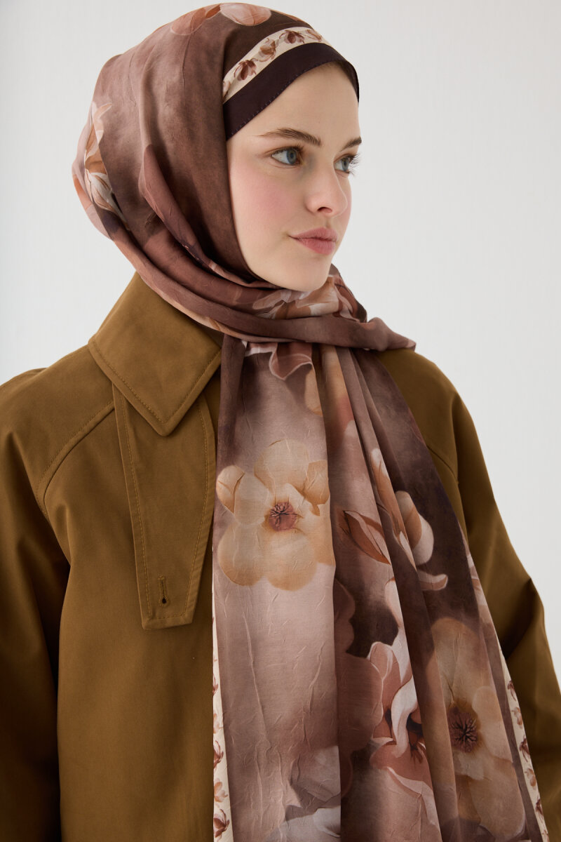 Opera Kraş Şal - Acı Kahve