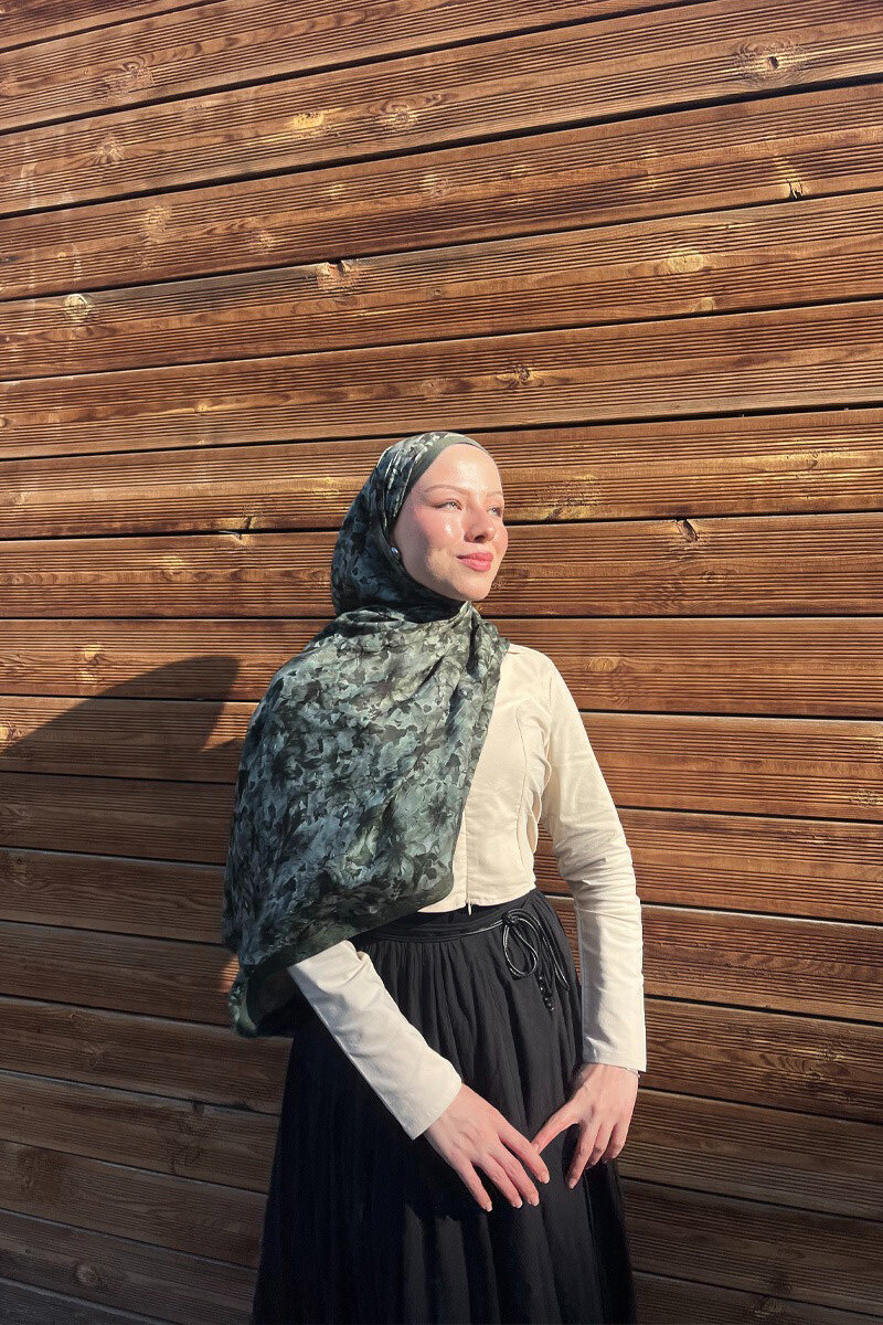 Olivia Kraş Şal - Yeşil