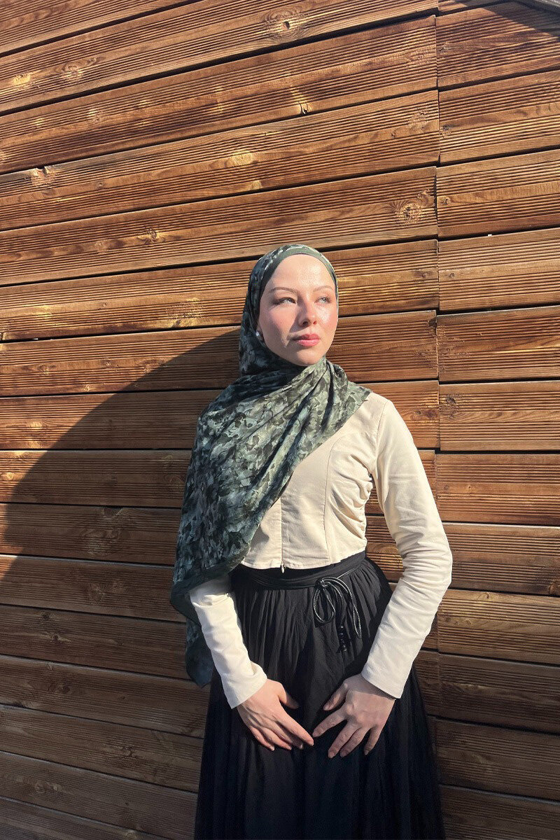 Olivia Kraş Şal - Yeşil