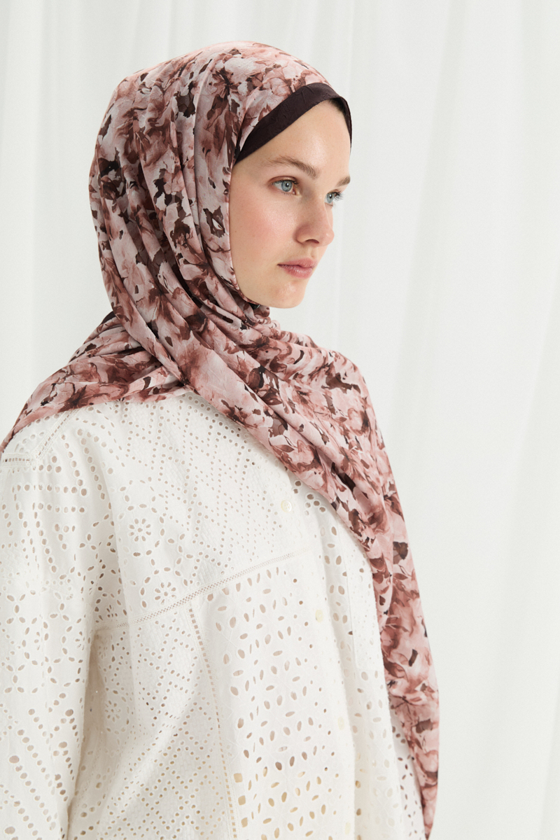 Olivia Kraş Şal - Kahve