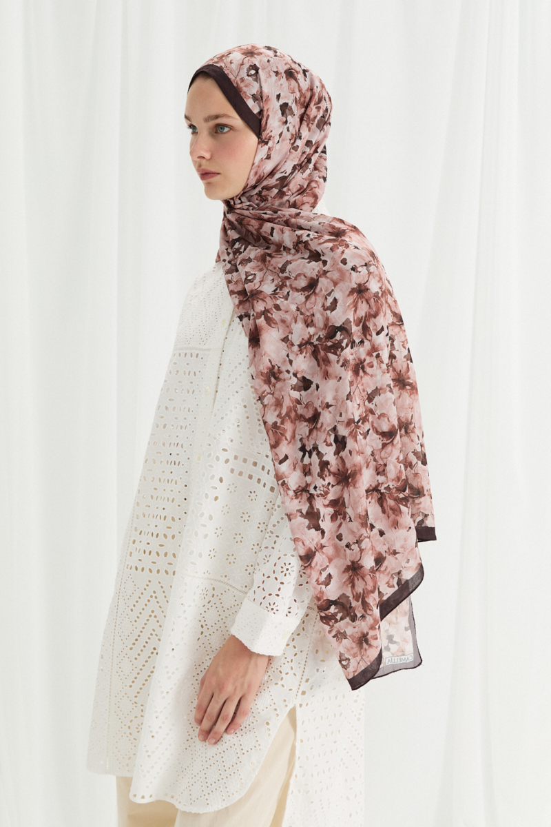 Olivia Kraş Şal - Kahve