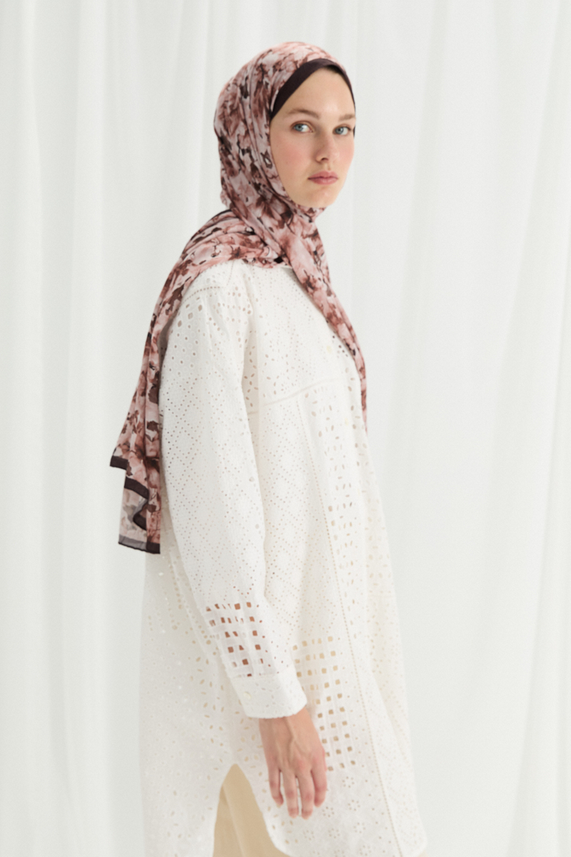 Olivia Kraş Şal - Kahve