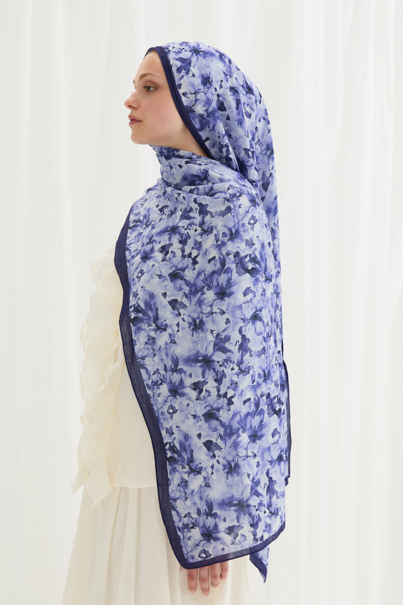 Olivia Kraş Şal - Lacivert