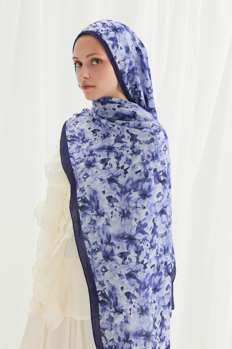 Olivia Kraş Şal - Lacivert