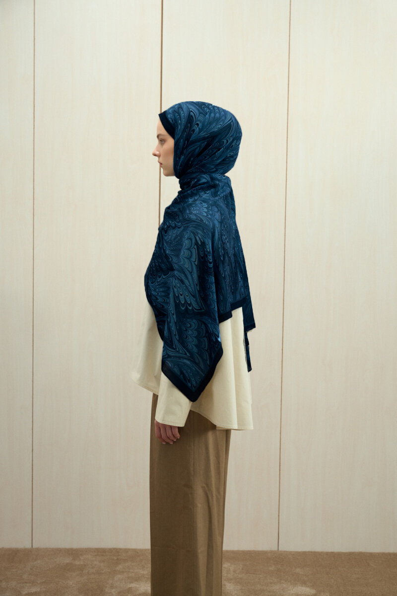 Ebruel Kraş Şal - Lacivert