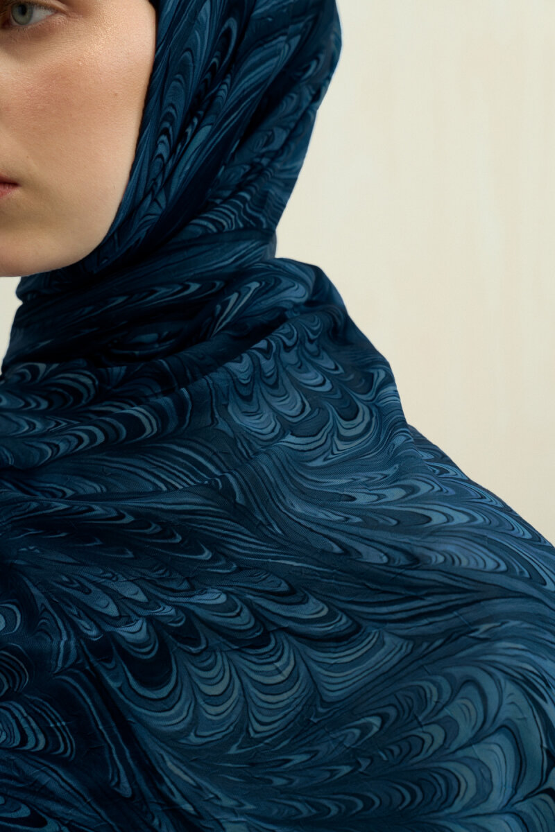 Ebruel Kraş Şal - Lacivert