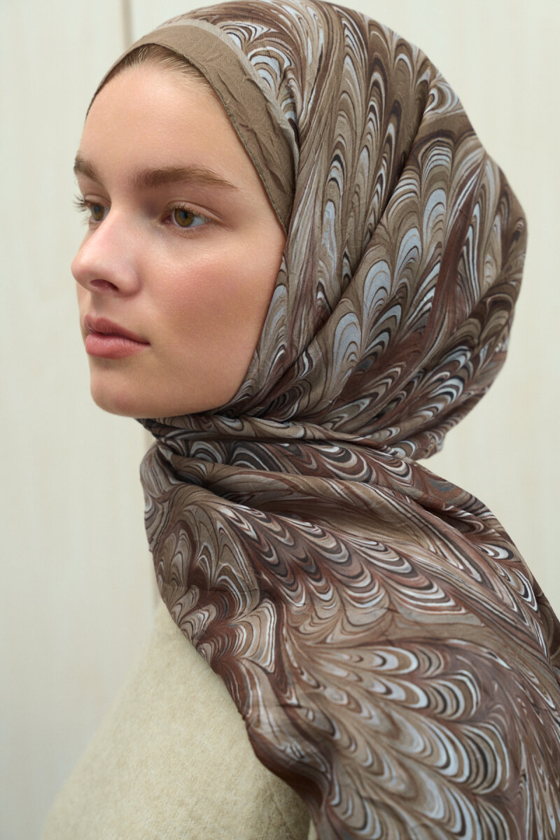 Ebruel Kraş Şal - Haki