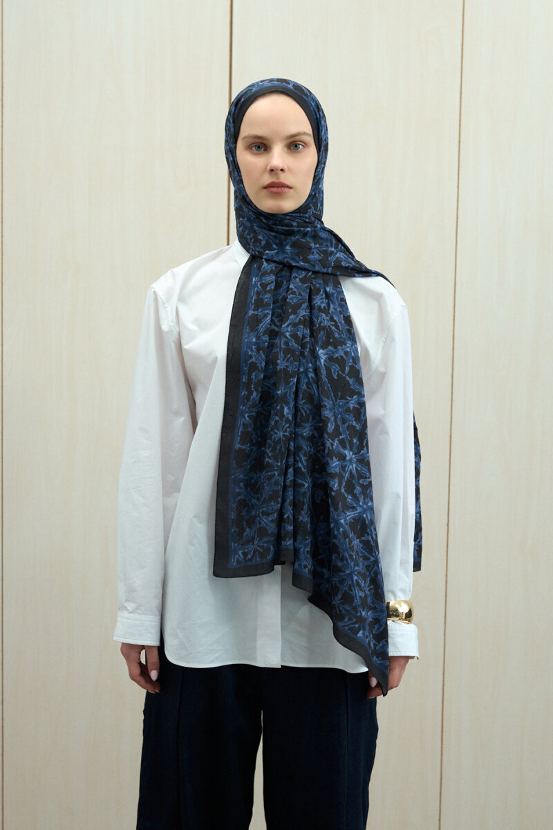 Vetra Kraş Şal - Lacivert