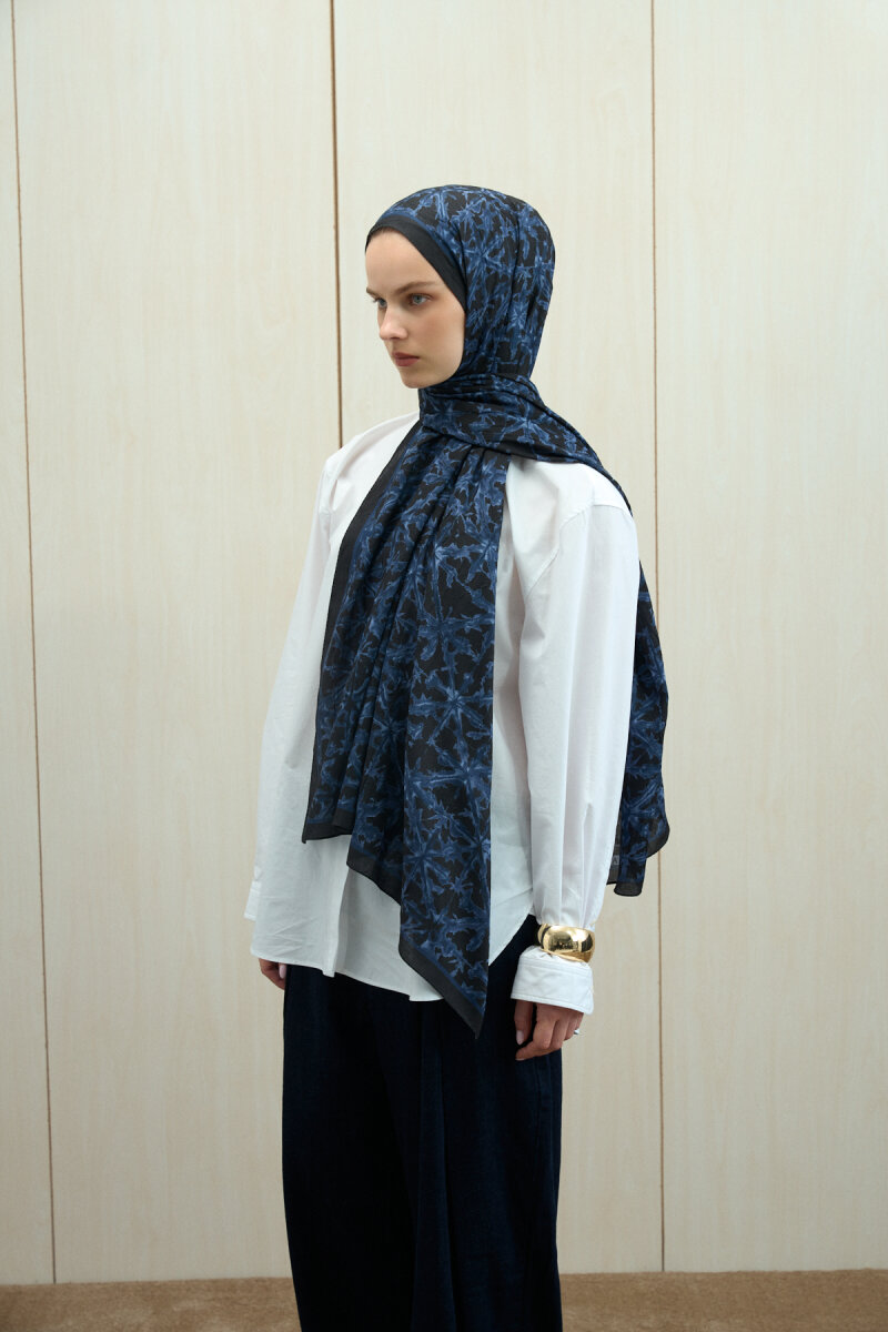 Vetra Kraş Şal - Lacivert