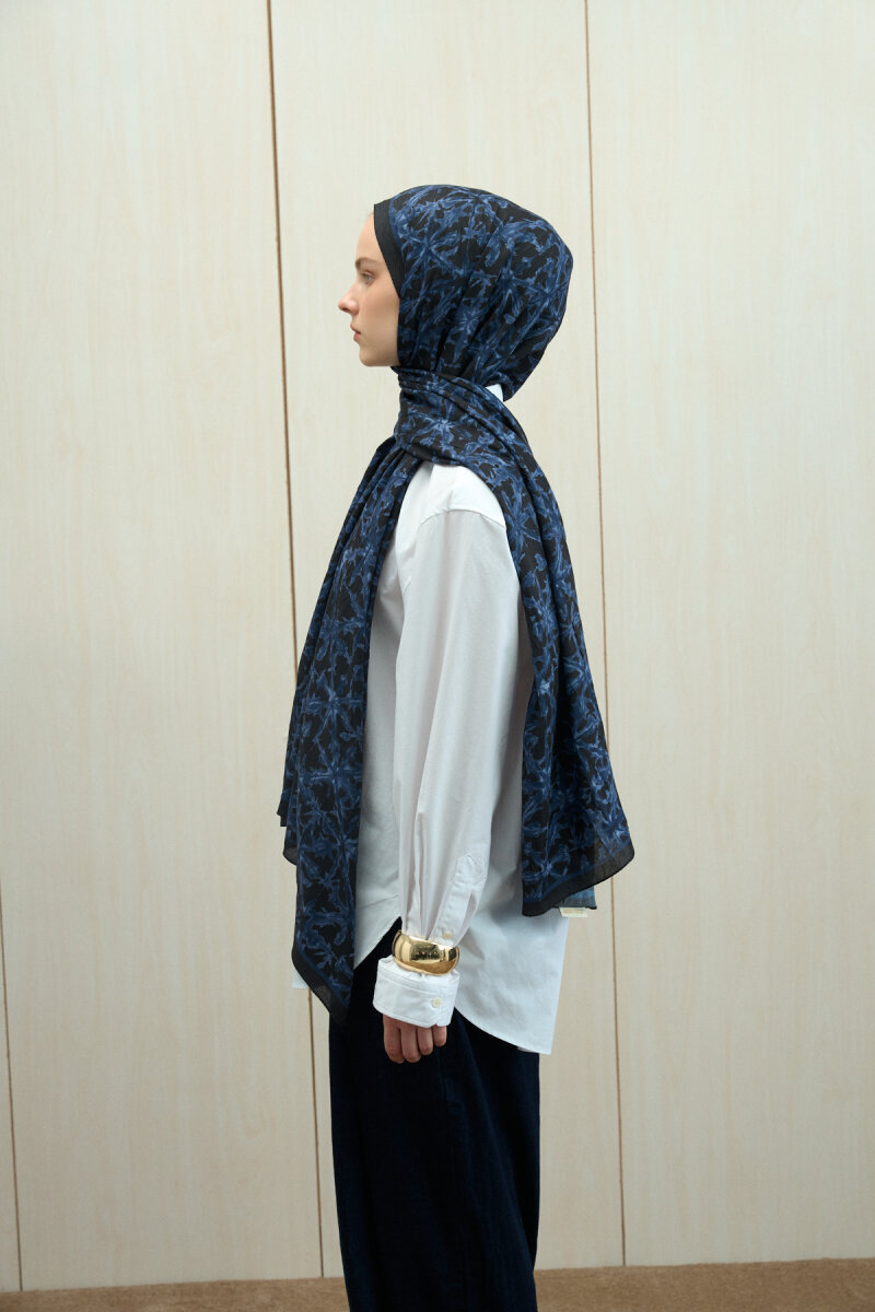 Vetra Kraş Şal - Lacivert