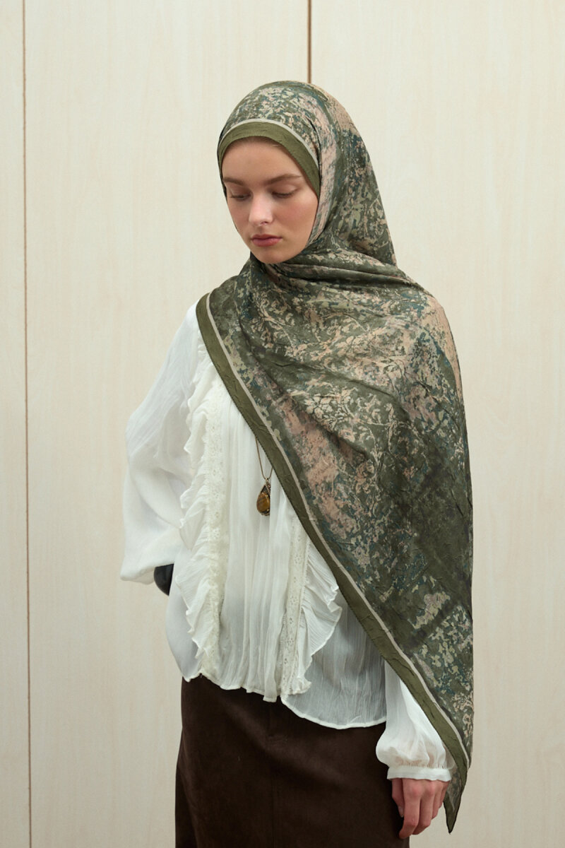 Mahzel Kraş Şal - Yeşil