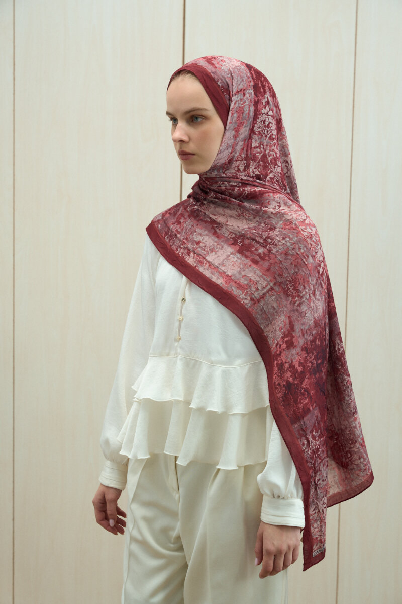 Mahzel Kraş Şal - Cherry