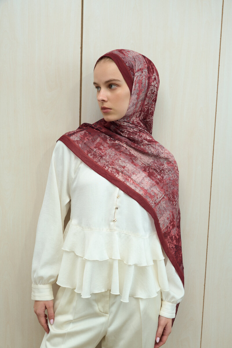 Mahzel Kraş Şal - Cherry