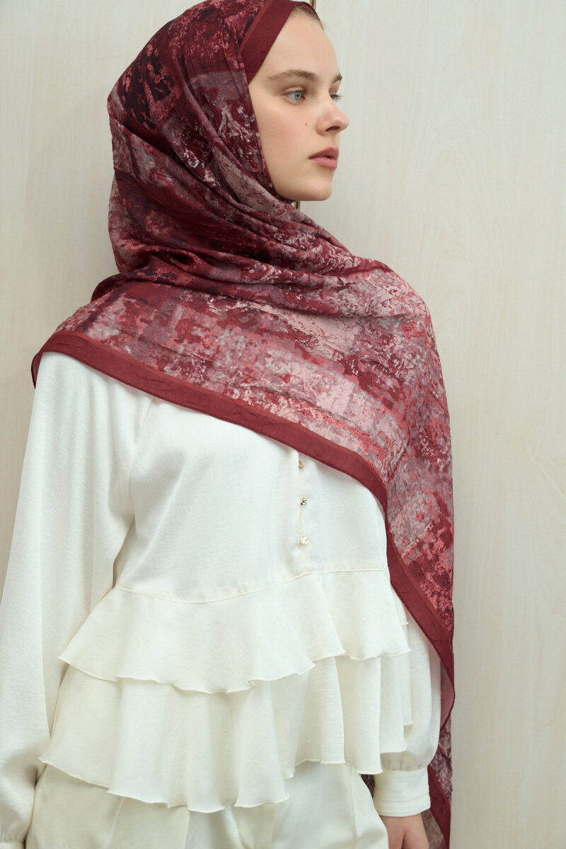 Mahzel Kraş Şal - Cherry