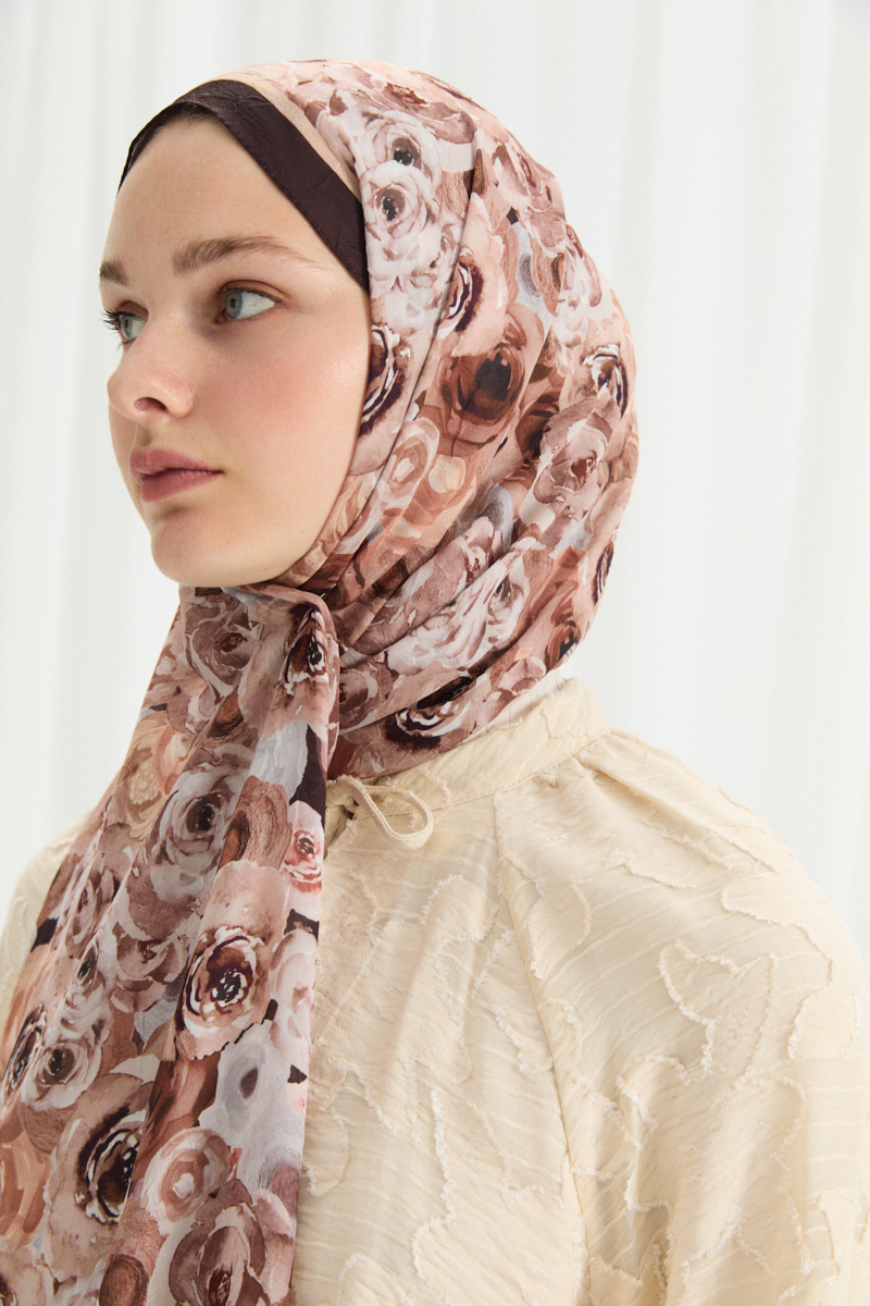 Rosemary Kraş Şal - Kahve