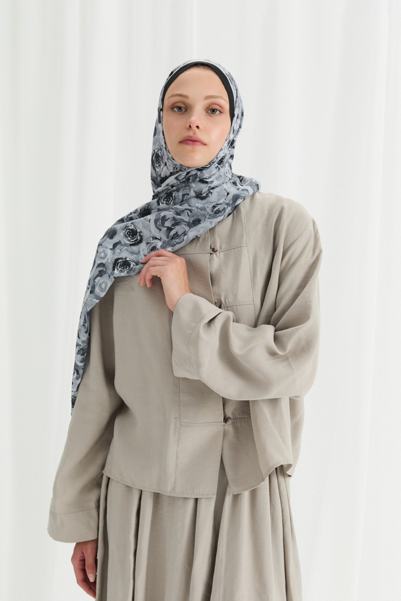 Rosemary Kraş Şal - Siyah