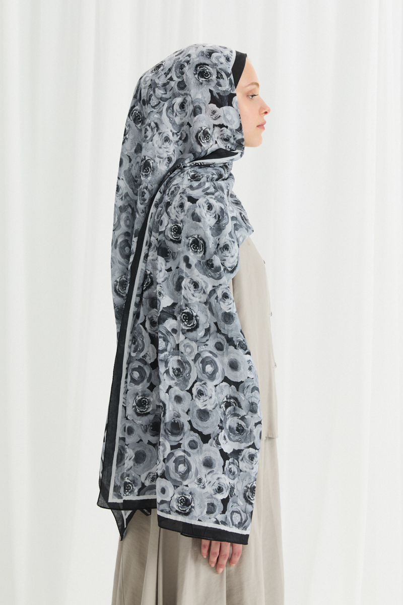 Rosemary Kraş Şal - Siyah