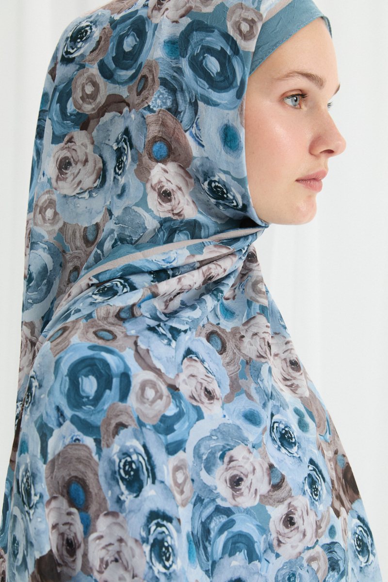 Rosemary Kraş Şal - Mavi