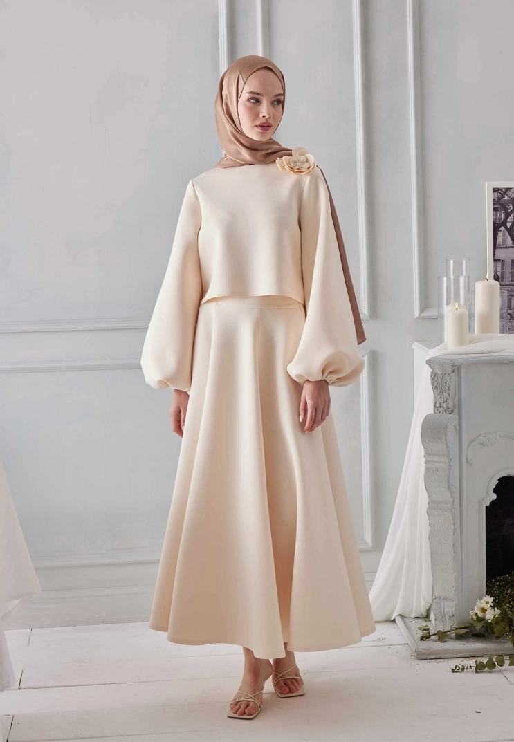 Janjanlı Şal - Fındık Kabuğu