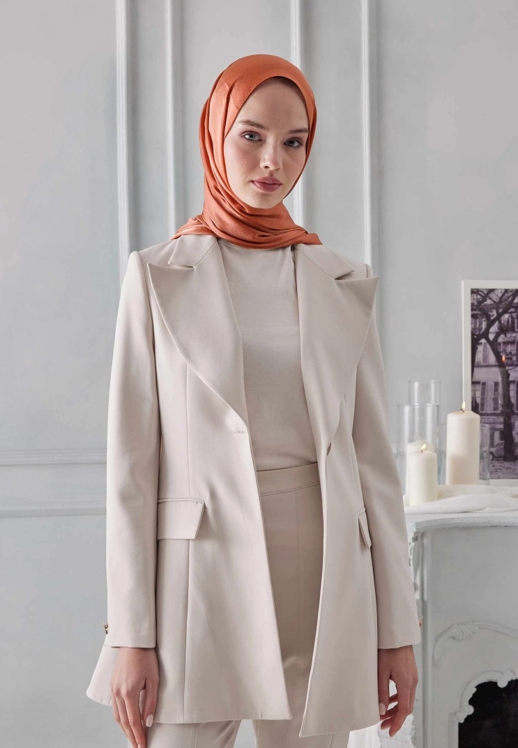 Janjanlı Şal - Çikolata Kahve