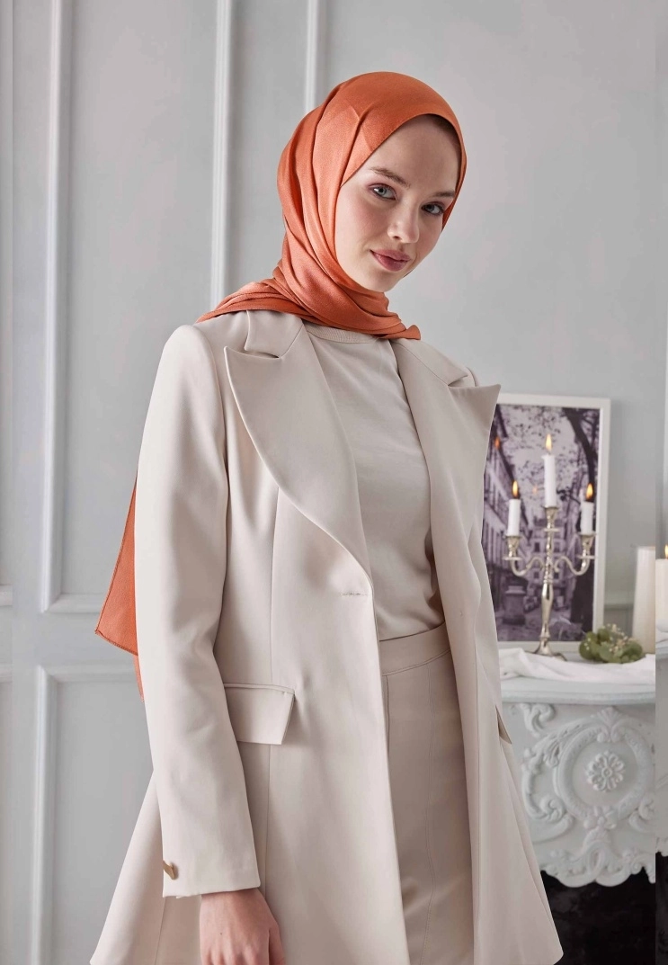 Janjanlı Şal - Çikolata Kahve