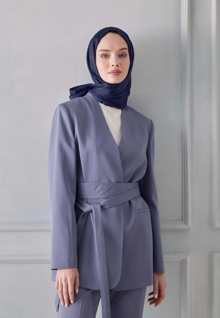 Janjan Şal Premium - Lacivert