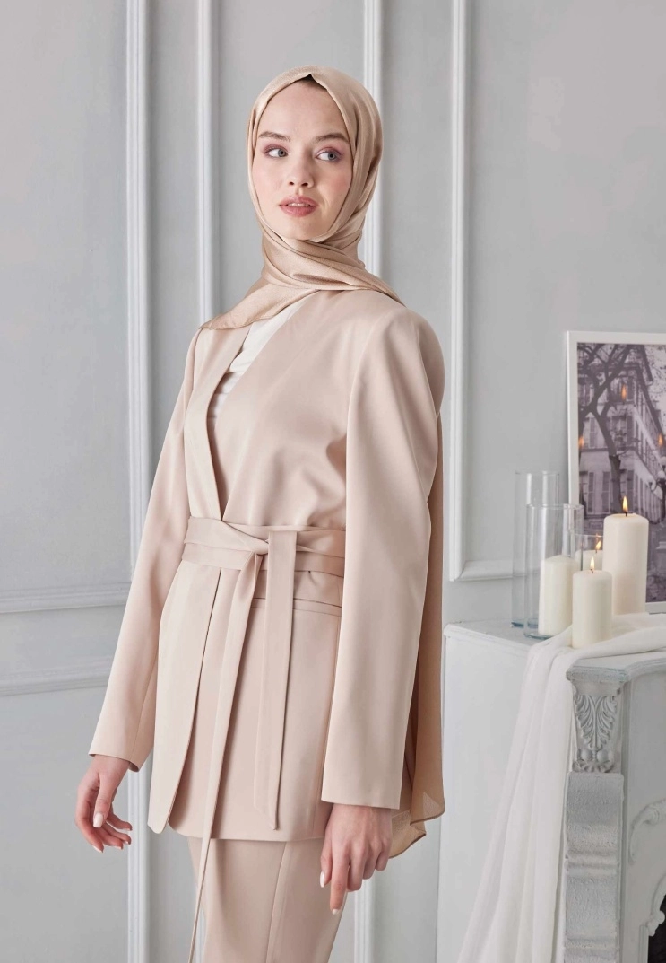 Janjan Şal Premium - Nude