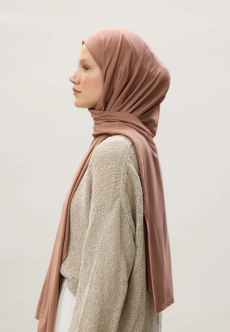 Kod Dikişli Penye Şal - Soft Pembe