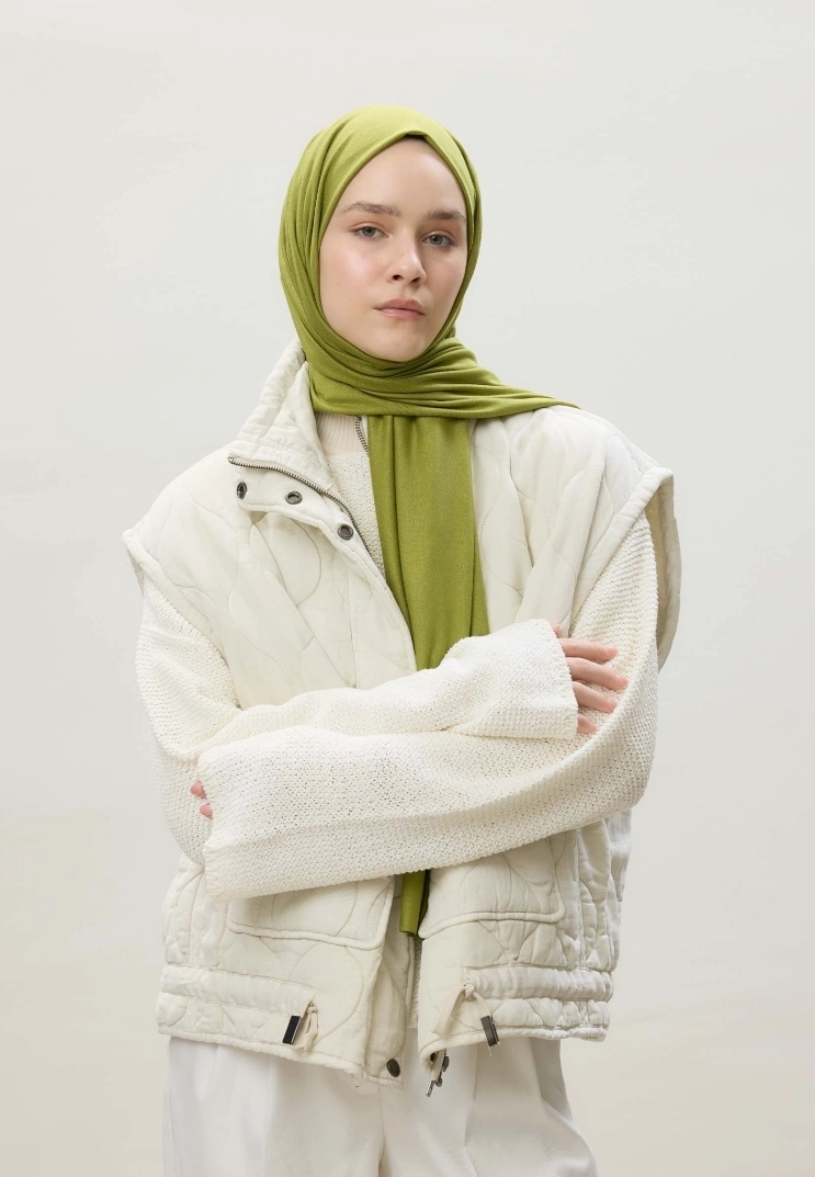 Penye Şal - Zeytin Yeşili