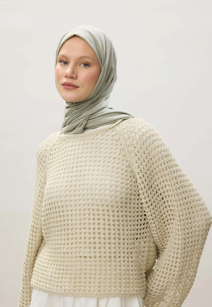 Penye Şal - Uçuk Yeşil