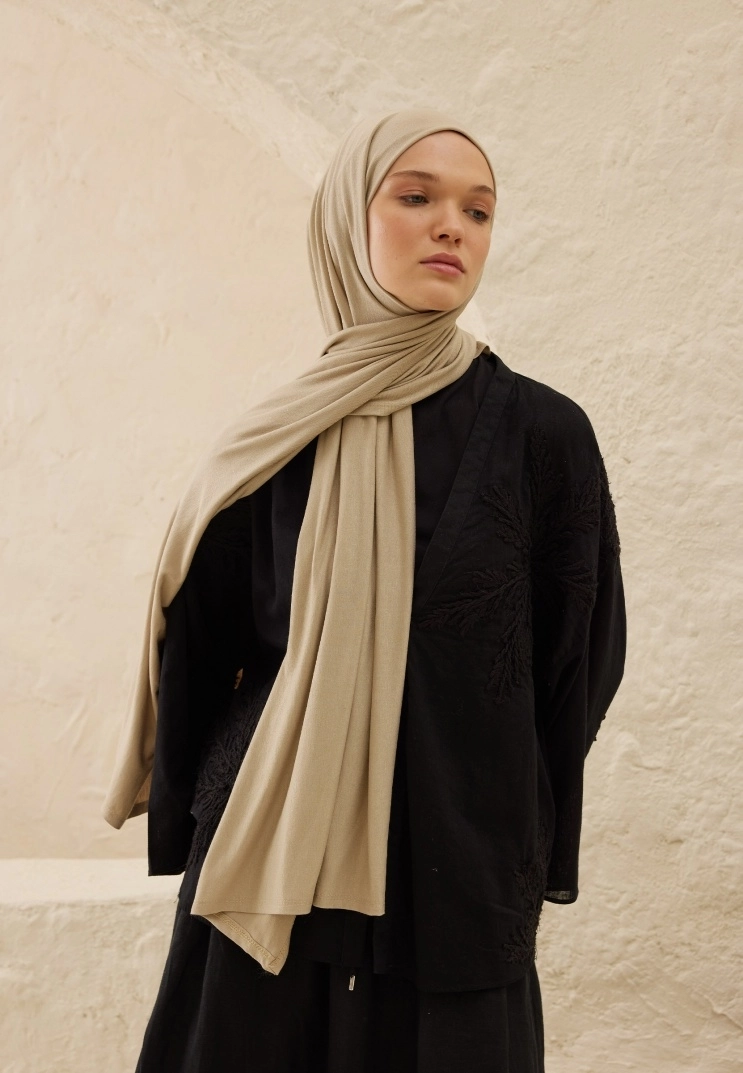 Penye Şal - Naturel Bej