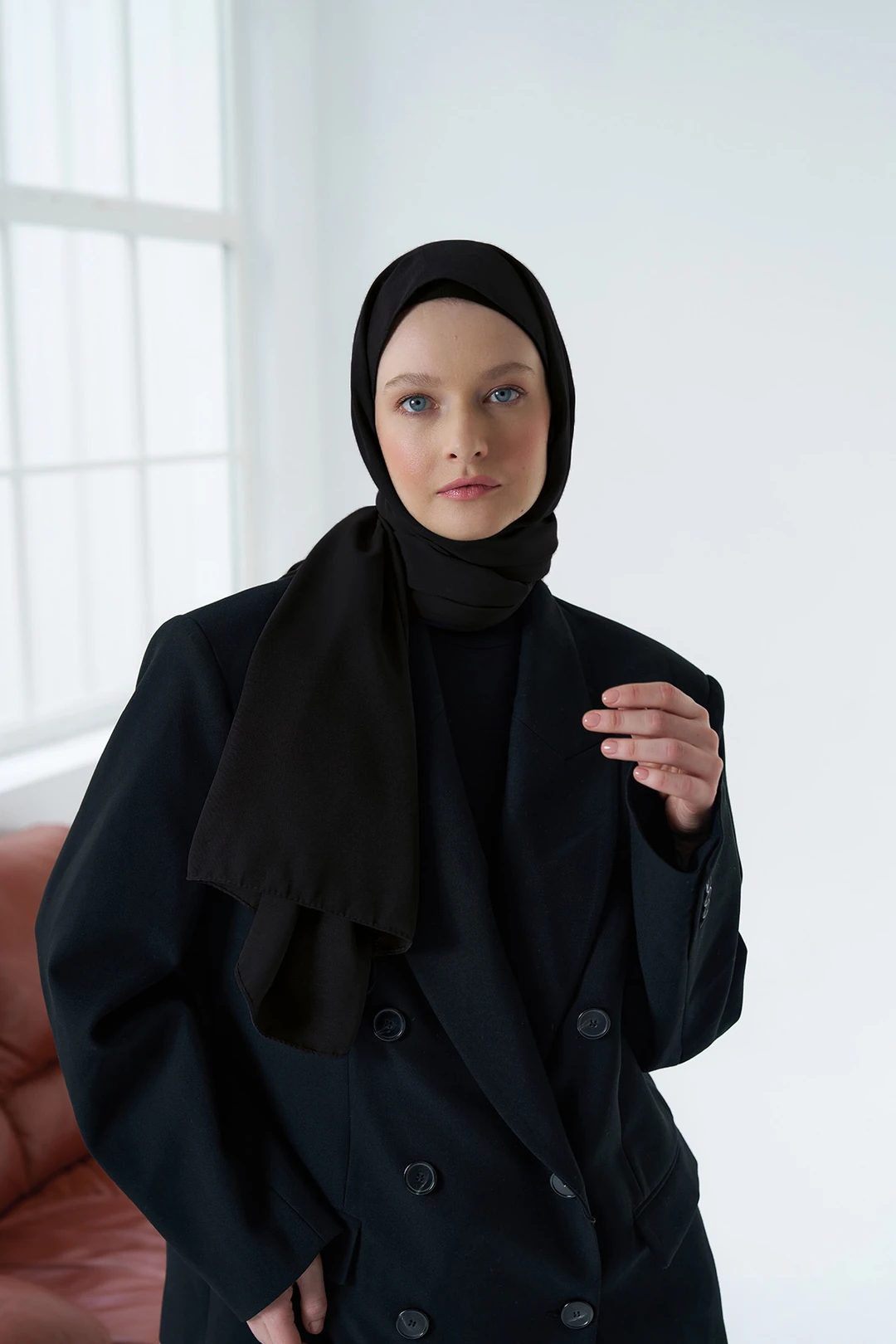 Medine İpeği Eşarp - Siyah