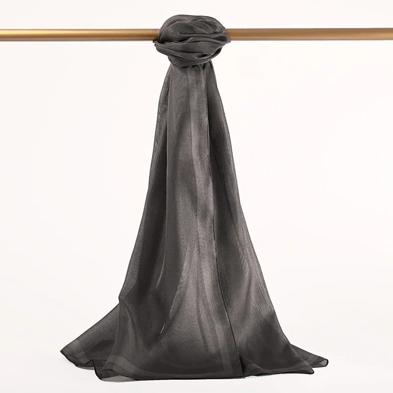 Çizgili Kehribar Şal - Antrasit